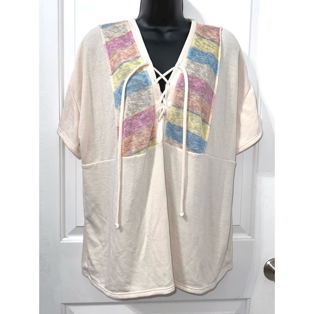 Sugar Fox multi Colored top with front tie